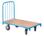 MANORGA Transportwagen mit Sperrholz-Bodenwanne Blau 1000 x 600 x 1200 mm