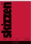 Thumbnail - BRUNNEN Skizzenblock 24 x 34 cm 110 g/m² Spirale Rot 50 Blatt