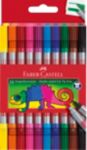 Thumbnail - Faber-Castell Doppel Nicht-permanent Faserschreiber Farbig sortiert Filzspitze 1,3 - 5 mm 10 Stück