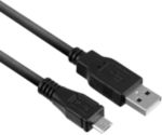 ACT USB A Male USB Kabel USB Micro B Male AC3000 Schwarz 1 m