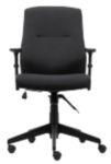 Realspace Stanley Bürostuhl Kniewippmechanik Stoff Höhenverstellbare Armlehne Höhenverstellbarer Sitz Schwarz 110 kg 675...