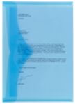 Viking Dokumentenmappe DIN A4 Druckknopf PP (Polypropylen) Quer 23,5 (B) x 33,5 (H) cm Blau 5 Stück