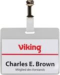 Viking Namensschilder Clip 9 x 6 cm Kunststoff 50 Stück