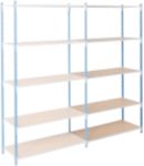 ARNO SPACE Arno - Workshop Regale 5 Fachböden Verzinkt 1.000 x 300 x 2.000 mm Blau