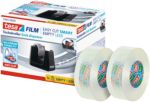 tesa Klebebandabroller tesafilm Easy Cut SMART Schwarz 19 mm (B) x 33 m (L) Kunststoff Recycelt 100%