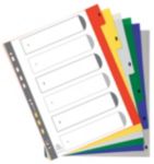 Exacompta 1 bis 6 Register DIN A4+ Farbig sortiert 6-teilig PP (Polypropylen) 11 Löcher