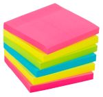 Viking Extra Extra Sticky Haftnotizen 76 x 76 mm Farbig sortiert Quadratisch 6 Stück à 90 Blatt