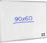 Viking Whiteboard Wandmontiert Magnetisch Lackierter Stahl Einseitig 90 (B) x 60 (H) cm
