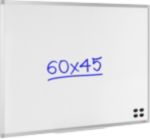 Viking Whiteboard Wandmontiert Magnetisch Emaille Einseitig 60 (B) x 45 (H) cm