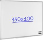 Viking Whiteboard Wandmontiert Magnetisch Emaille Einseitig 150 (B) x 100 (H) cm
