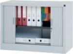 Viking Realspace Tambour Cupboard Steel 1 Shelf Lockable 1,000 X 450 X 700 Mm Grey