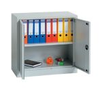 Realspace Aufbewahrungsschrank Stahl 1 Fachboden Abschließbar 920 x 420 x 700 mm Hellgrau