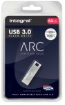 Integral USB 3.0 USB-Stick Metall Arc 64 GB Silber