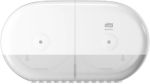 Tork SmartOne Mini Doppelrollenspender für Toilettenpapier Weiß T9 Hohe Kapazität Elevation Linie 682000
