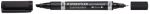 Thumbnail - STAEDTLER Lumocolor duo 348 Rundspitze Permanentmarker Mittel Rundspitze 0,6 mm, 1,5 mm Schwarz Nachfüllbar