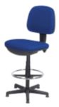 Viking Realspace Draughtsman Chair Permanent Contact Fabric Height-Adjustable Seat Blue 110 Kg 5 Castors