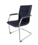 Realspace Baker Besucherstuhl Kunstleder Feste Armlehne Nein Schwarz 110 kg Baker