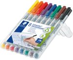 STAEDTLER Lumocolor Folienstifte Fein Feinspitze Farbig sortiert 8 Stück