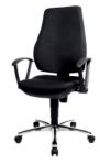 Thumbnail - TOPSTAR Power Star Profi Bürostuhl Permanentkontakt Stoff Feste Armlehne Höhenverstellbarer Sitz Schwarz 110 kg 460 x 1....