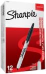 Sharpie S0810840 Rundspitze Permanentmarker Fein Rundspitze 1,0 mm Schwarz 12 Stück