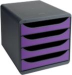 Exacompta Drawer Unit Big-Box Polystyrene Black, Purple 27.8 X 34.7 X 26.7 Cm