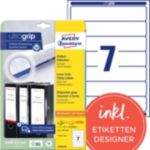 Thumbnail - AVERY Zweckform L4760-25 Ordneretiketten DIN A4 Weiß 38 x 192 mm 30 Blatt à 7 Etiketten