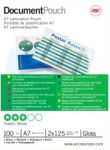 GBC Document Laminierfolien A7 Glänzend 125 Mikron (2 x 125) Transparent 100 Stück