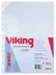 Viking Premium Prospekthüllen DIN A4 Glasklar Transparent 110 Mikron PP (Polypropylen) Öffnung Oben 11 Löcher 25 Stück