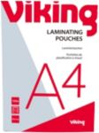 Viking Laminierfolien DIN A4 Glänzend 125 (2 x 125 Mikron) Transparent 100 Stück