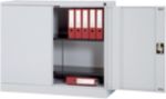 Realspace Aufbewahrungsschrank Stahl 2 Fachböden abschließbar 1.200 x 420 x 1.000 mm Silber