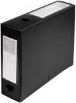 Exacompta Dokumentenbox 59831E DIN A4 PP (Polypropylen) Druckknopf 25 (B) x 8 (T) x 33 (H) cm Schwarz 8,0 cm