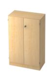 Thumbnail - Hammerbacher Schrank Melamin 2 Fachböden 800 x 420 x 1.270 mm Ahorn Braun