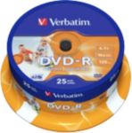 Thumbnail - Verbatim DVD-R Bedruckbar 16x 4.7 GB 25 Stück