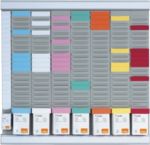 Thumbnail - Nobo Midi T-Steckkarten-Büroplaner 48 (B) x 48 (H) cm Metall Silber