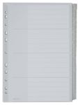 Thumbnail - Leitz Blanko Register DIN A4+ Grau 20-teilig PP (Polypropylen) 11 Löcher 1278