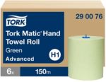 Tork Matic Advanced Falthandtücher H1 Gerollt Grün 2-lagig 150 m 290076 6 Rollen à 150 m