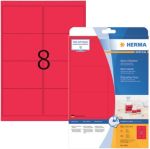 Thumbnail - HERMA Etiketten 5046 Neonrot Rechteckig 160 Etiketten pro Packung