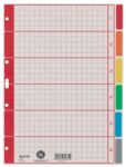 Leitz Blanko Register Recycled DIN A4 Grau Mehrfarbig 6-teilig Pappkarton 4 Löcher 4350