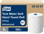 Tork Matic Advanced Falthandtücher H1 Gerollt Weiß 2-lagig 290067 6 Rollen à 150 m
