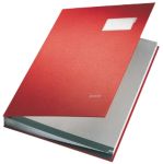 Leitz Unterschriftsmappe 5700-25 Rot Gelocht DIN A4