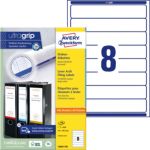 AVERY Zweckform Ordneretiketten L6060-100 Weiß DIN A4 3,4 x 19,2 cm 100 Blatt à 8 Etiketten