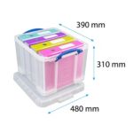 Really Useful Box Plastic Storage Box 35 L Transparent 39 X 48 X 31 Cm