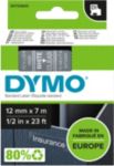 Dymo D1 S0720600 / 45020 Authentic Schriftband Selbstklebend Weißer Druck auf Transparent 12 mm x 7m 4269933