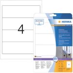Thumbnail - HERMA 10165 Ordneretiketten Wiederablösbar DIN A4 61 x 192 mm Weiß 25 Blatt à 4 Etiketten