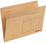 Thumbnail - Leitz Einstellmappen 2430 Vertikal DIN A4 Mit Organisationsdruck 250 g/m² Naturbraun 100% Recycelter Natron-Karton 31,5 ...