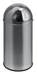 Vepa Bins EKO Push Push-Mülleimer 40 L Silber Metall