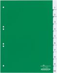 DURABLE Blanko Register DIN A4 Grün 10-teilig PVC (Polyvinylchlorid) 6 Löcher 6221