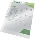 Leitz Prospekthülle DIN A4 Glasklar Transparent 80 Mikron PP (Polypropylen) Öffnung oben 11 Löcher 4770 100 Stück