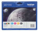 Brother LC1000 Original Tintenpatrone Schwarz & 3 Farbig 4 Stück