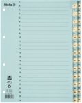Biella Register 0462445.00 DIN A4 Blau, Gelb 52-teilig Perforiert 1 bis 52 52 Blatt